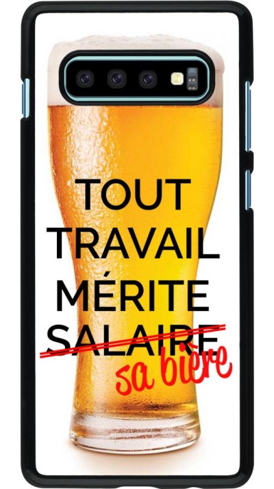 Hülle Samsung Galaxy S10+ - Tout travail mérite sa bière