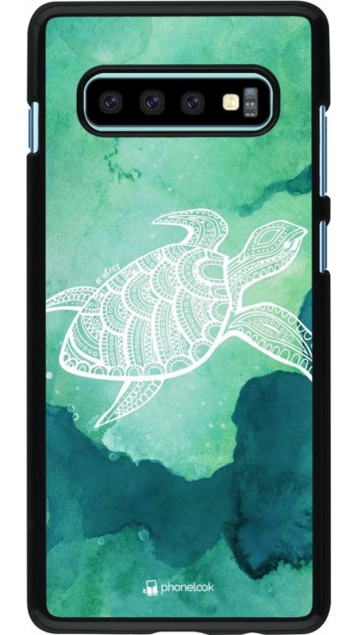 Hülle Samsung Galaxy S10+ - Turtle Aztec Watercolor