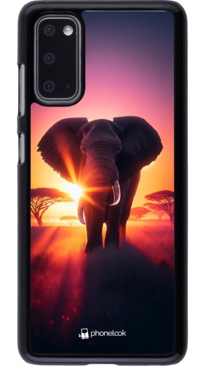 Samsung Galaxy S20 Case Hülle - Elefant Sonnenaufgang Schönheit