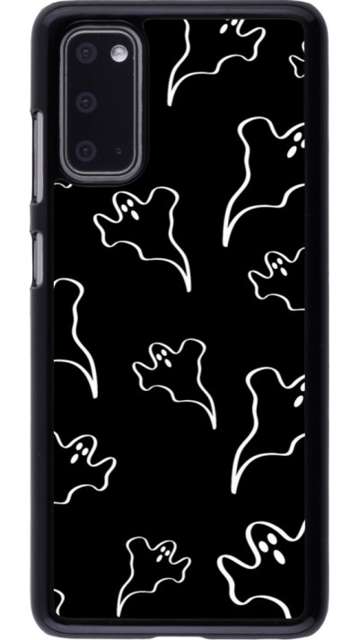 Samsung Galaxy S20 Case Hülle - Halloween 2024 black and white ghosts