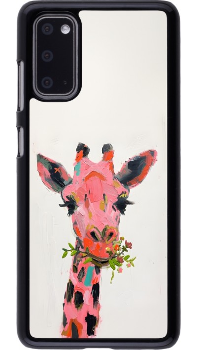 Samsung Galaxy S20 Case Hülle - Pink Girafe Paint