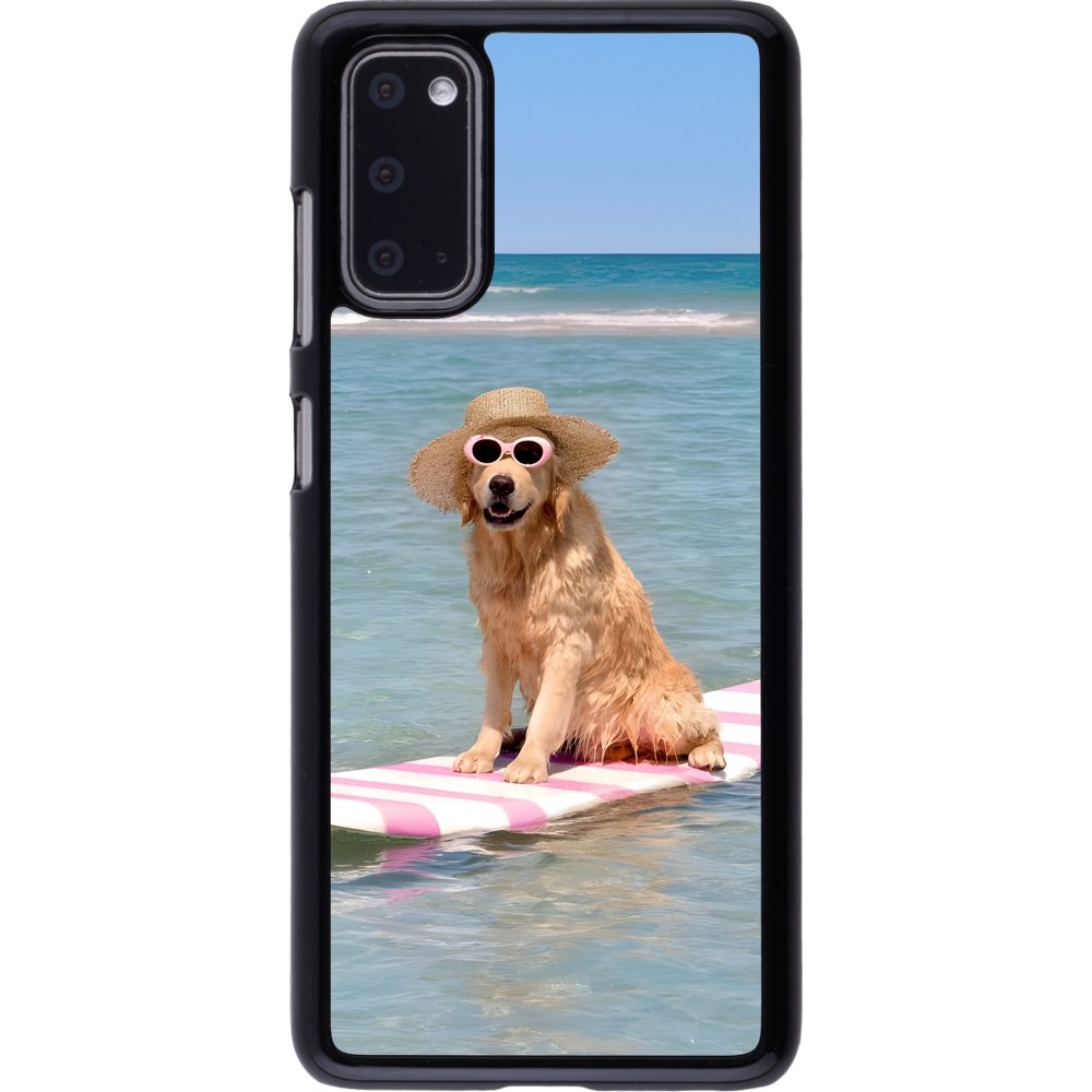 Samsung Galaxy S20 Case Hülle - Summer Dog on Paddle