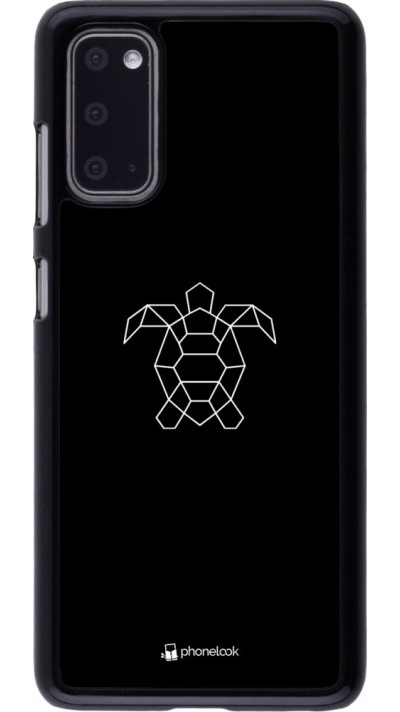 Coque Samsung Galaxy S20 - Turtles lines on black