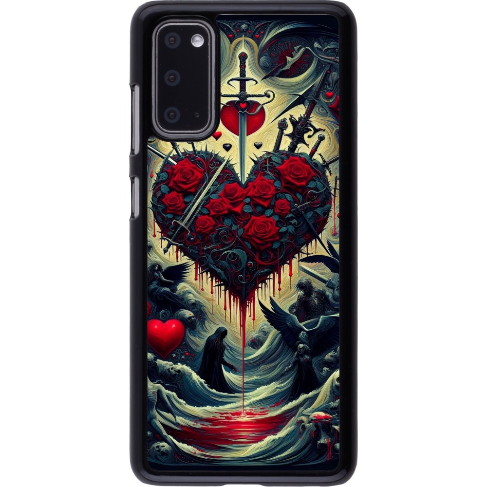 Samsung Galaxy S20 Case Hülle - Dunkle Liebe Herz Blut