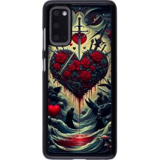 Samsung Galaxy S20 Case Hülle - Dunkle Liebe Herz Blut