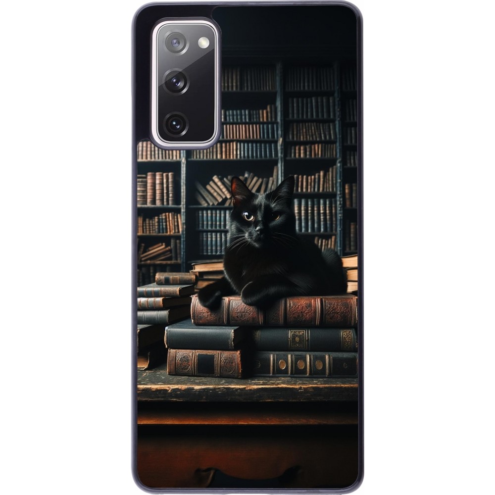 Samsung Galaxy S20 FE 5G Case Hülle - Katze Bücher dunkel