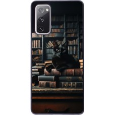 Samsung Galaxy S20 FE 5G Case Hülle - Katze Bücher dunkel