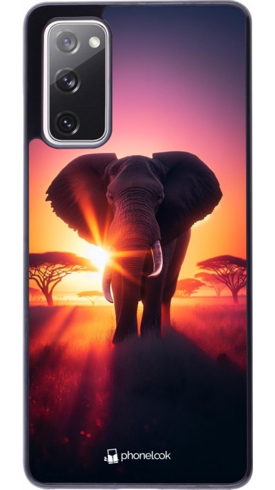 Samsung Galaxy S20 FE 5G Case Hülle - Elefant Sonnenaufgang Schönheit