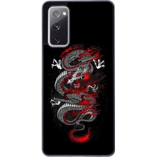 Samsung Galaxy S20 FE 5G Case Hülle - Japanese style Dragon Tattoo Red Black