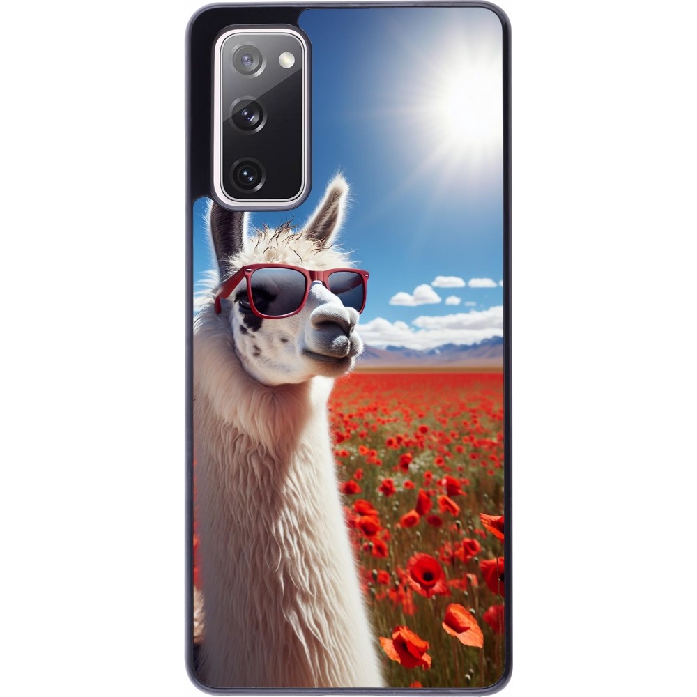 Samsung Galaxy S20 FE 5G Case Hülle - Lama Chic in Mohnblume