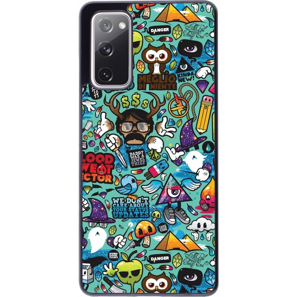 Samsung Galaxy S20 FE 5G Case Hülle - Mixed Cartoons Turquoise