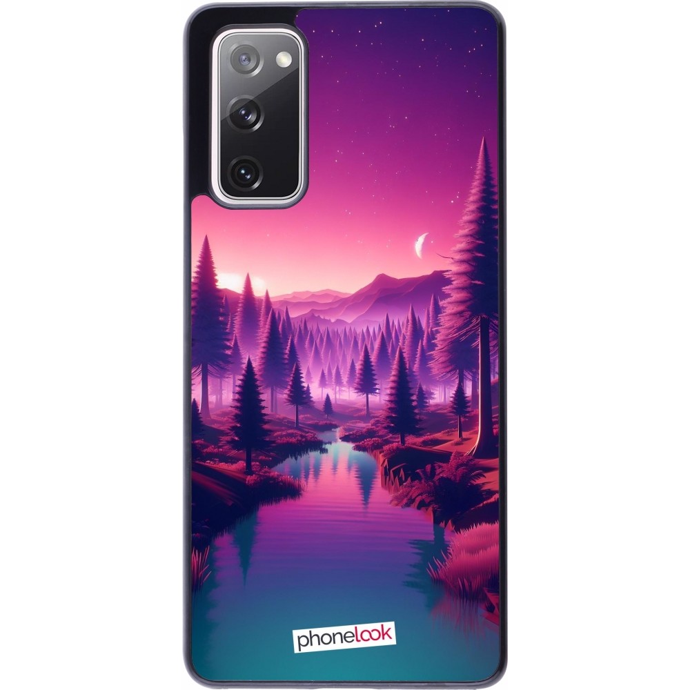 Samsung Galaxy S20 FE 5G Case Hülle - Lila-rosa Landschaft