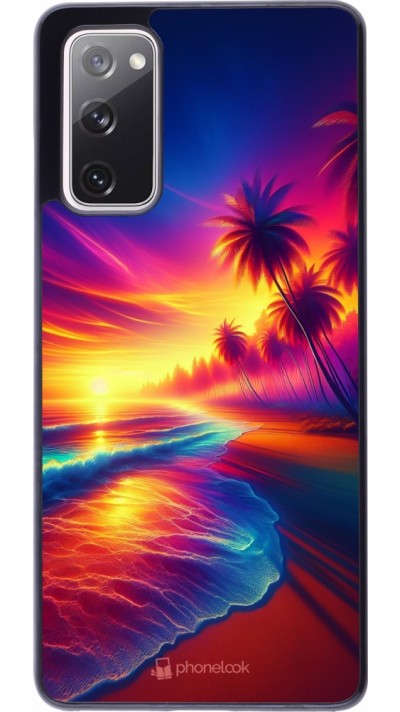 Samsung Galaxy S20 FE 5G Case Hülle - Strand Sonnenuntergang auffällig