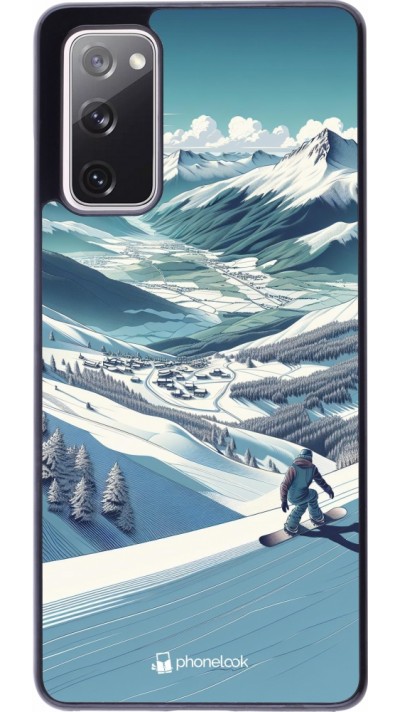 Coque Samsung Galaxy S20 FE 5G - Snowboarder Montagne