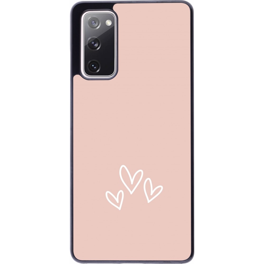 Coque Samsung Galaxy S20 FE 5G - Valentine 2023 three minimalist hearts