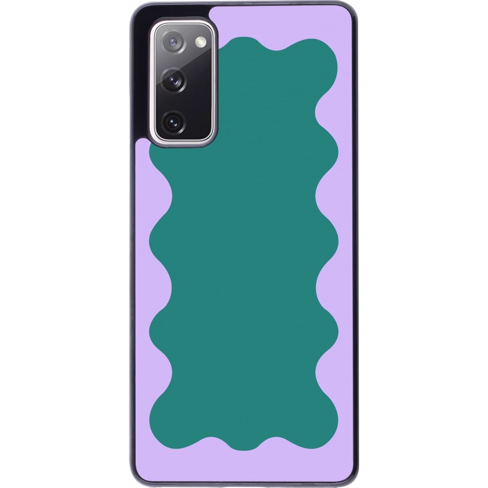 Coque Samsung Galaxy S20 FE 5G - Wavy Rectangle Green Purple