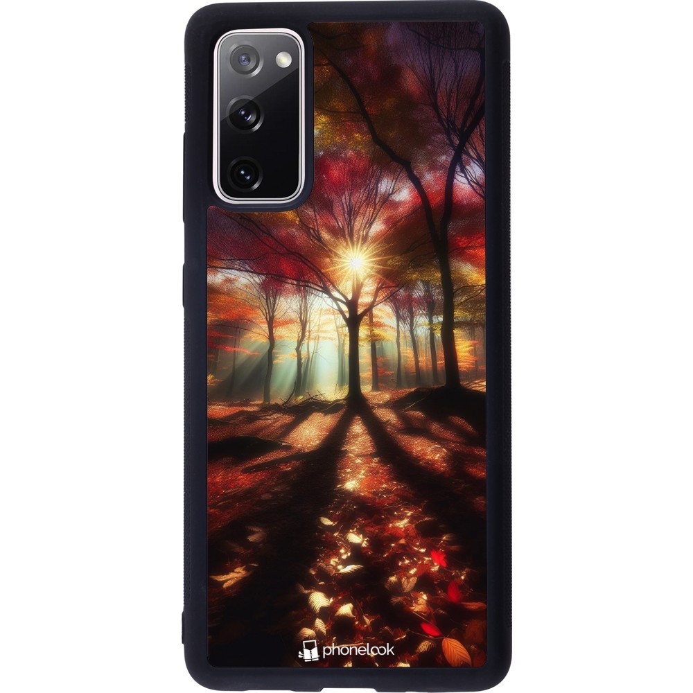 Samsung Galaxy S20 FE 5G Case Hülle - Silikon schwarz Herbstlicher goldener Glanz