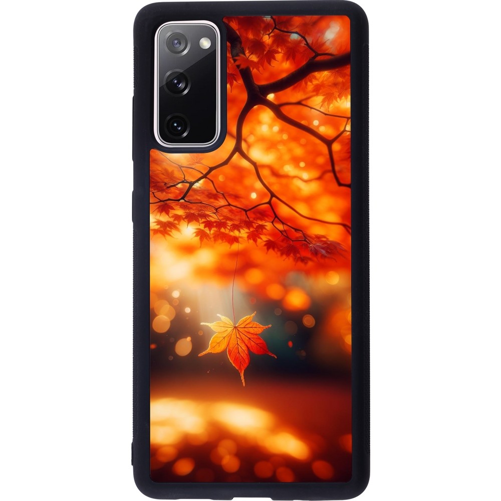 Samsung Galaxy S20 FE 5G Case Hülle - Silikon schwarz Herbst Magisch Orange