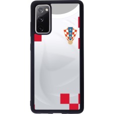 Samsung Galaxy S20 FE 5G Case Hülle - Silikon schwarz Kroatien 2022 personalisierbares Fussballtrikot