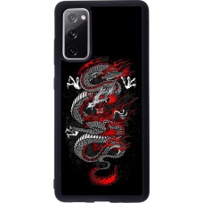 Samsung Galaxy S20 FE 5G Case Hülle - Silikon schwarz Japanese style Dragon Tattoo Red Black