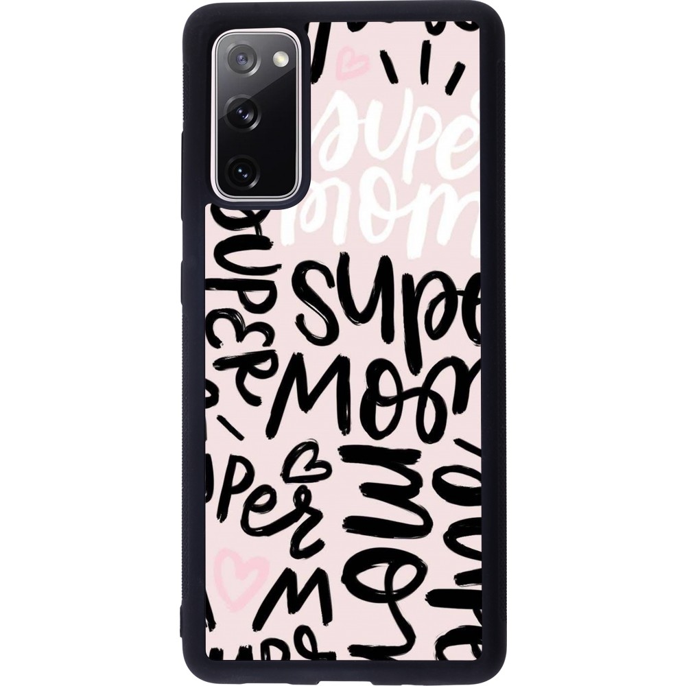 Samsung Galaxy S20 FE 5G Case Hülle - Silikon schwarz Mom 2024 Super mom