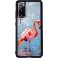 Samsung Galaxy S20 FE 5G Case Hülle - Silikon schwarz Paint Flamingo