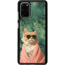 Samsung Galaxy S20+ Case Hülle - Cat Summer Palms