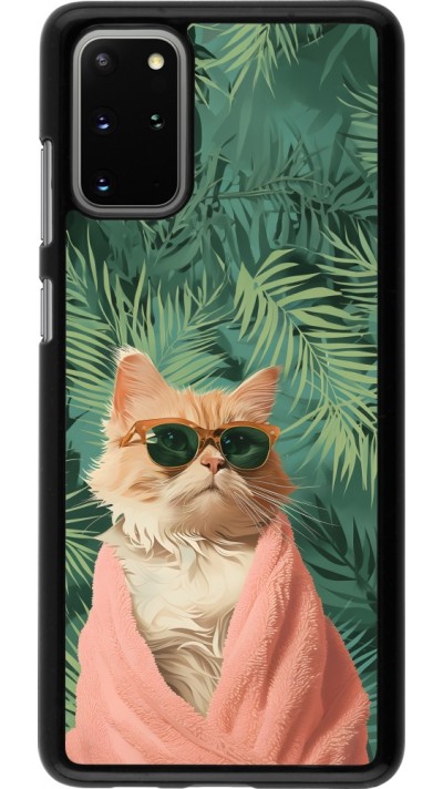 Samsung Galaxy S20+ Case Hülle - Cat Summer Palms