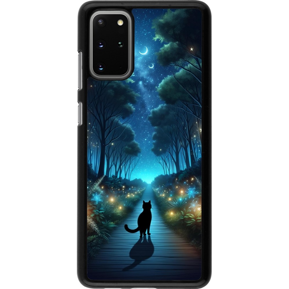 Samsung Galaxy S20+ Case Hülle - Schwarze Katze Spaziergang