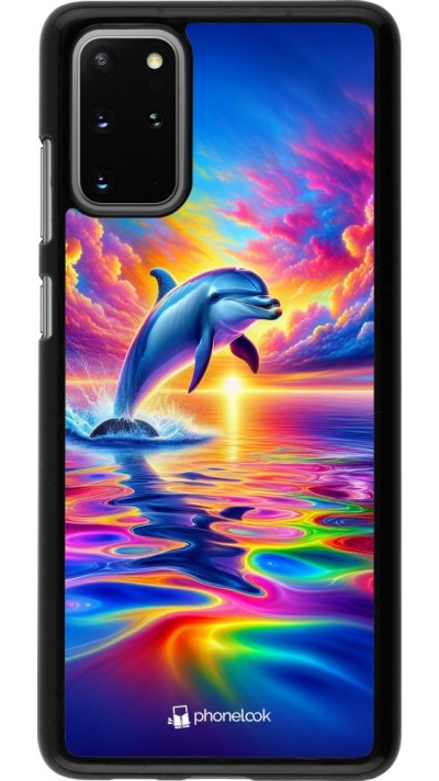 Samsung Galaxy S20+ Case Hülle - Glücklicher Regenbogen-Delfin