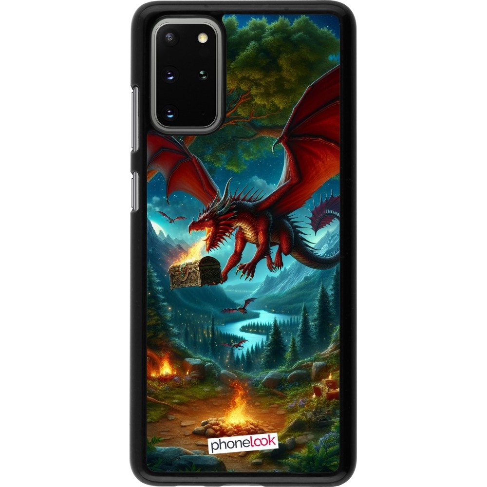 Samsung Galaxy S20+ Case Hülle - Drache Fliegend Wald Schatz