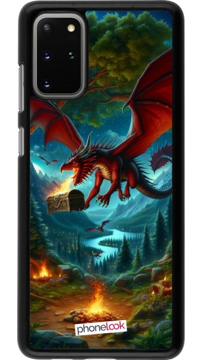 Samsung Galaxy S20+ Case Hülle - Drache Fliegend Wald Schatz