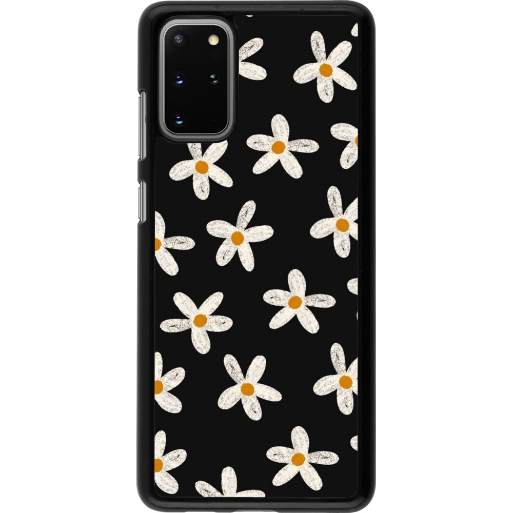 Samsung Galaxy S20+ Case Hülle - Easter 2024 white on black flower