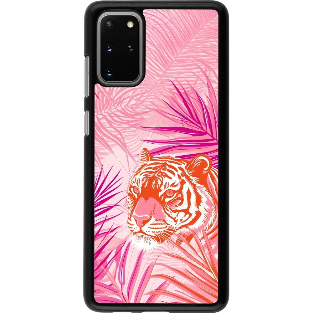 Samsung Galaxy S20+ Case Hülle - Tiger Palmen rosa