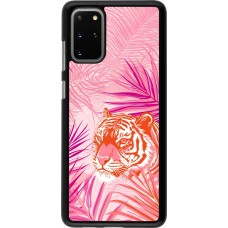 Samsung Galaxy S20+ Case Hülle - Tiger Palmen rosa