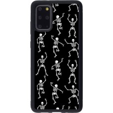 Samsung Galaxy S20+ Case Hülle - Silikon schwarz Halloween 2024 dancing skeleton