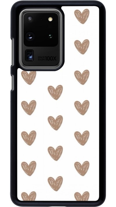 Samsung Galaxy S20 Ultra Case Hülle - Autumn 2024 brown hearts