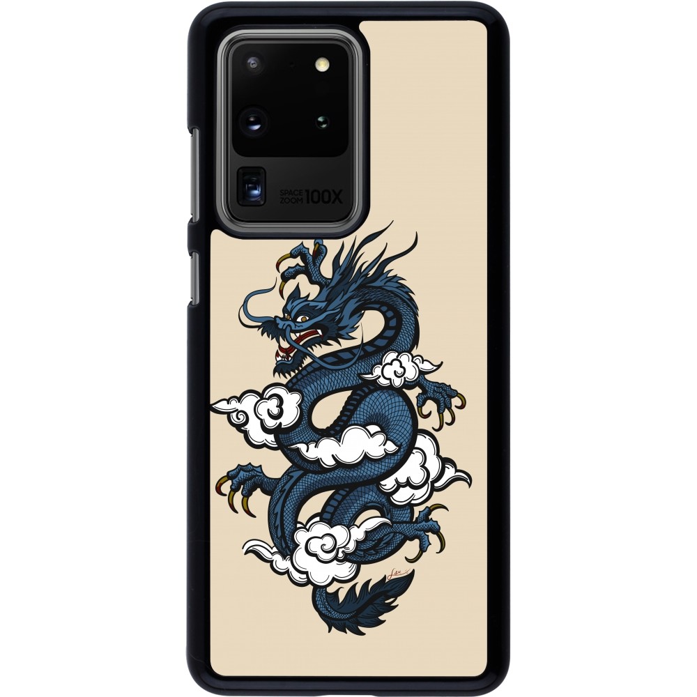 Samsung Galaxy S20 Ultra Case Hülle - Blue Dragon Tattoo