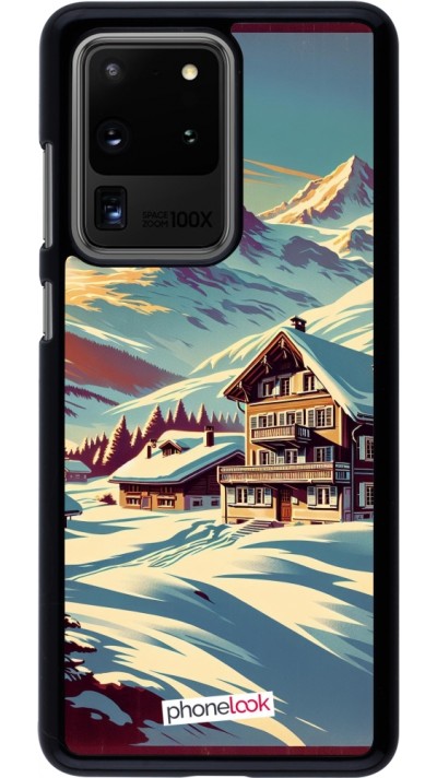 Samsung Galaxy S20 Ultra Case Hülle - Chalet Berg verschneit