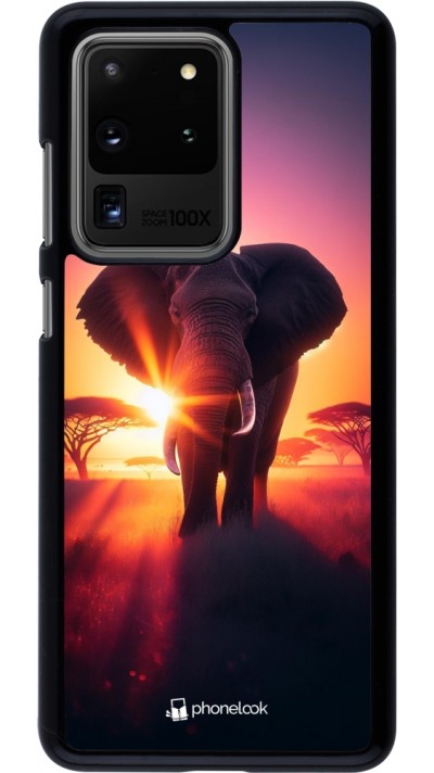 Samsung Galaxy S20 Ultra Case Hülle - Elefant Sonnenaufgang Schönheit