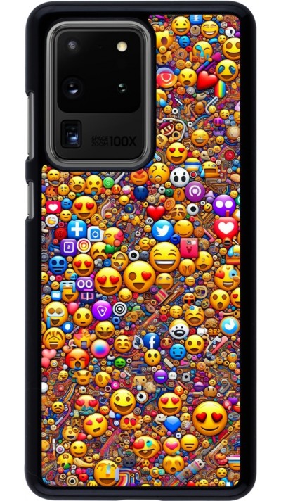 Samsung Galaxy S20 Ultra Case Hülle - Emoji gemischt