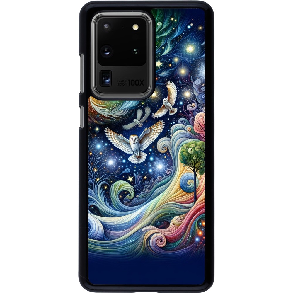 Samsung Galaxy S20 Ultra Case Hülle - Fliegender Blumen-Eule