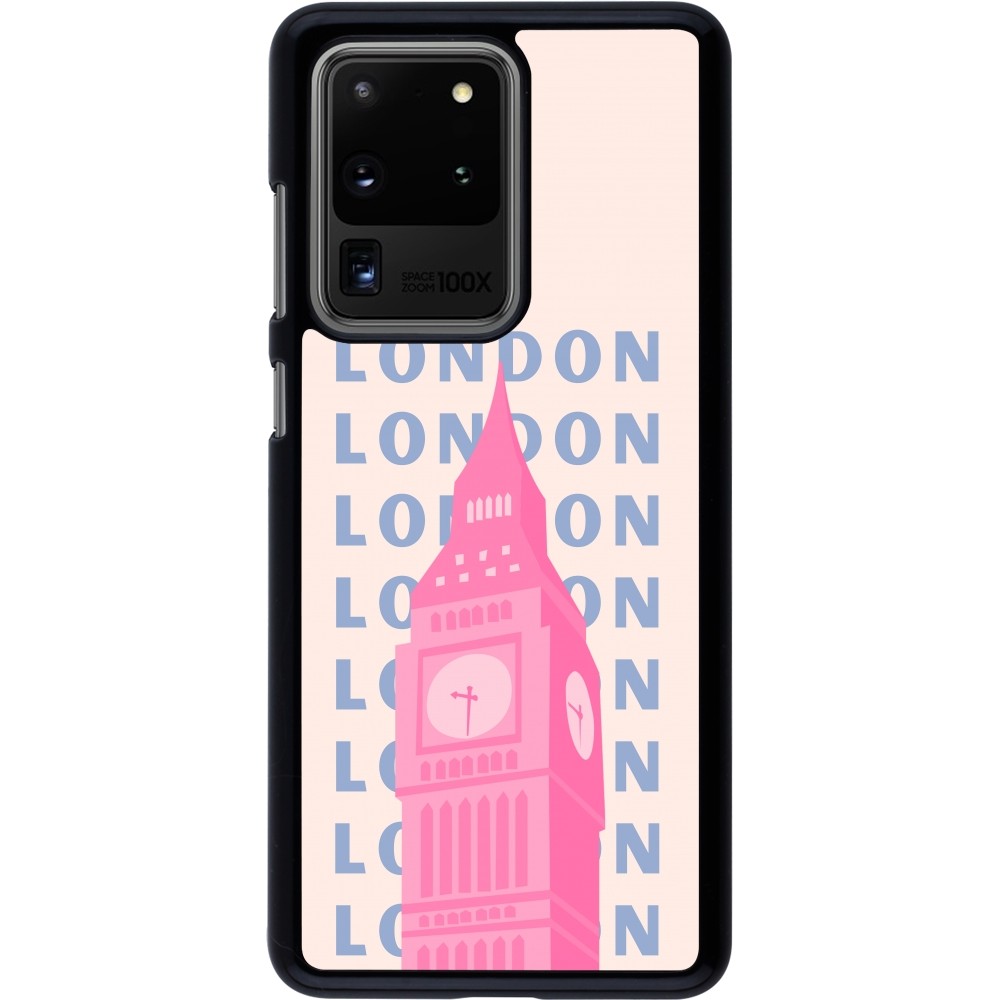 Samsung Galaxy S20 Ultra Case Hülle - London Pink Print