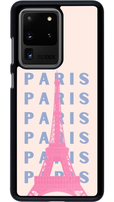 Samsung Galaxy S20 Ultra Case Hülle - Paris Pink Print