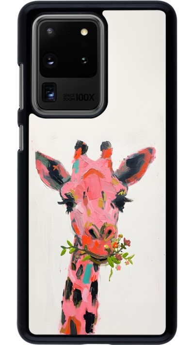 Samsung Galaxy S20 Ultra Case Hülle - Pink Girafe Paint