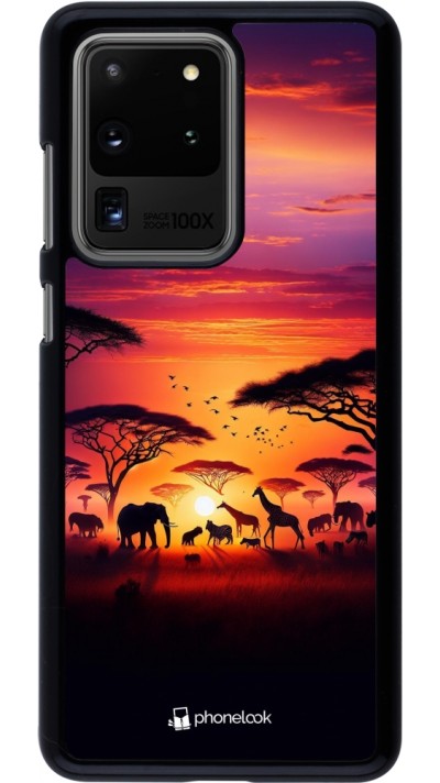 Samsung Galaxy S20 Ultra Case Hülle - Safari Sonnenuntergang Wildtiere