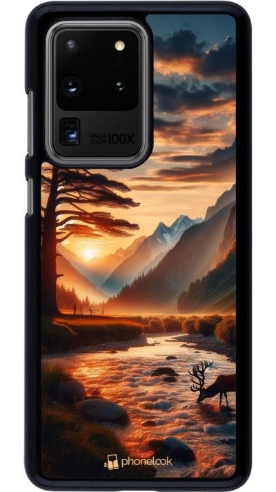 Samsung Galaxy S20 Ultra Case Hülle - Tal Sonnenuntergang Hirsch Baum