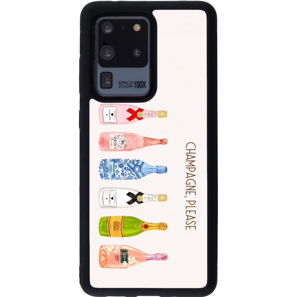 Samsung Galaxy S20 Ultra Case Hülle - Silikon schwarz Champagne Please