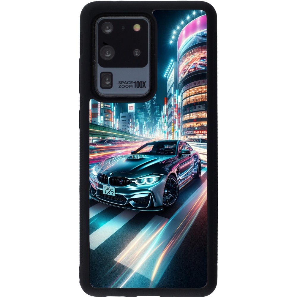 Samsung Galaxy S20 Ultra Case Hülle - Silikon schwarz BMW M4 Tokio Nacht