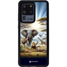 Samsung Galaxy S20 Ultra Case Hülle - Silikon schwarz Afrikanisches Wildleben